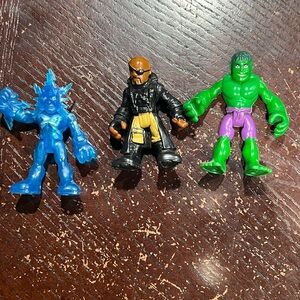 Imaginext Disney Marvel lot of 3 figures Hulk & Electro & Nick Fury